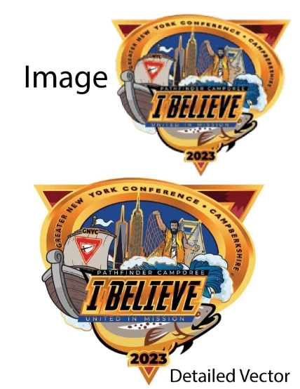 detailed embroidery-ready vector artwork for patches and events in Washington D.C., Denver, Sydney, and British Columbia